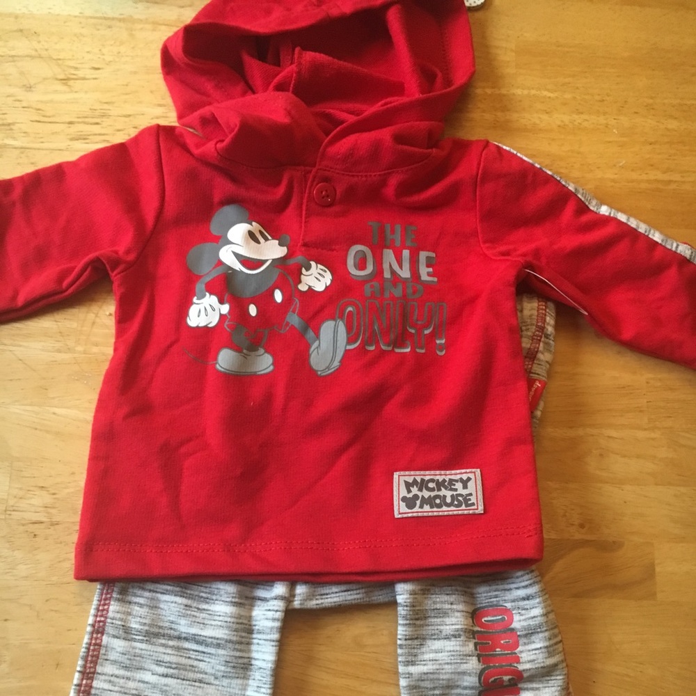 Mickey  Hooded Sweatshirt and Footless Sweatpants